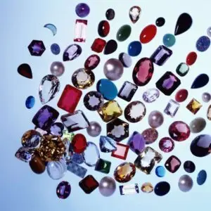 mix gemstone lot on floor